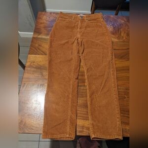 Everlane - Cheeky Straight Leg High-Rise Corduroy Pants Cropped| Size 27 | Acorn